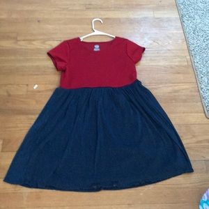 A Red And Blue dress